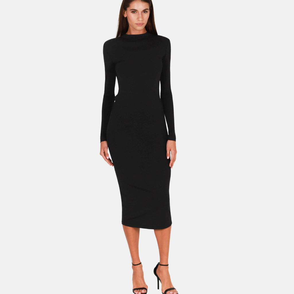 OW Collection BECCA Dress Dress 002 - Black Caviar
