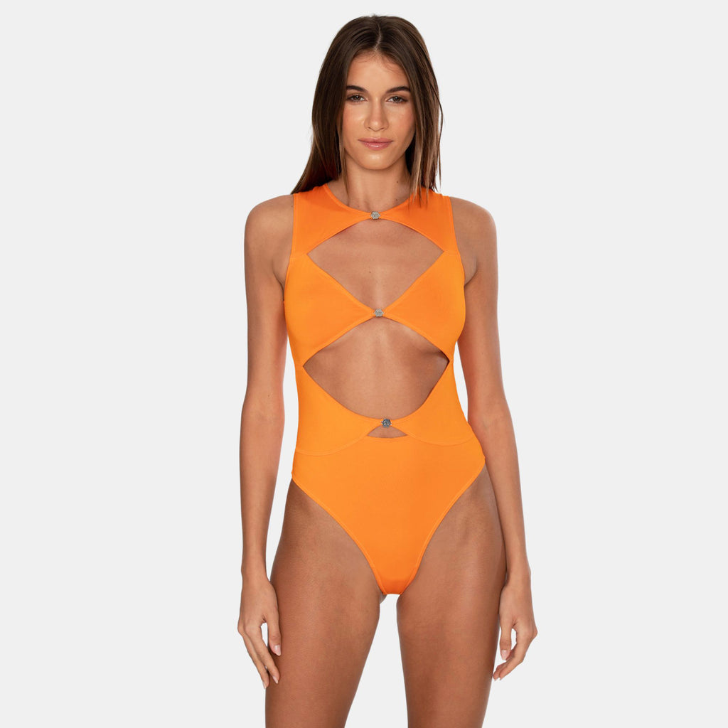 OW Collection CHIARA Bodysuit Bodysuit 066 - Flame Orange
