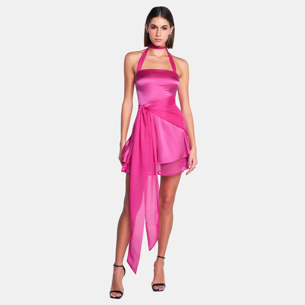 OW Collection EVIE Wrap Dress Dress 021 - Pink Dreams