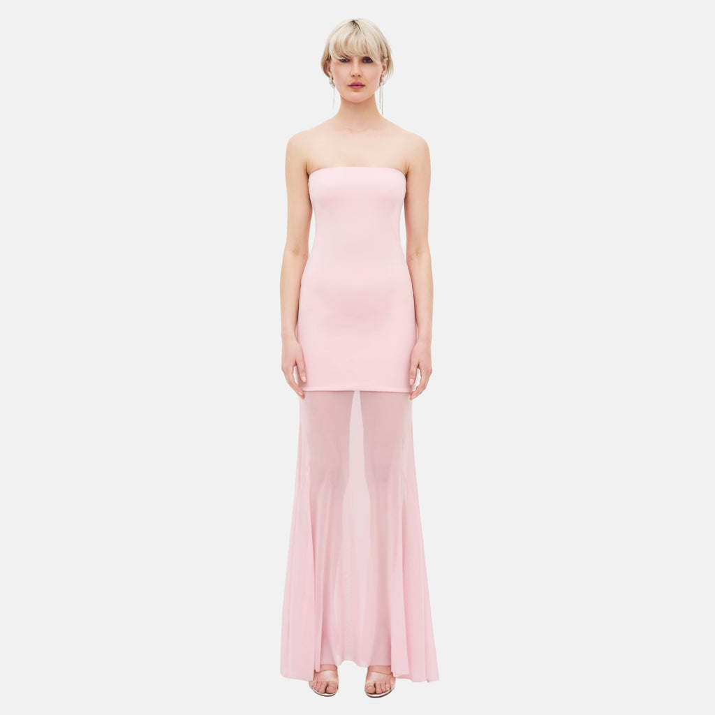 MINA Maxi Dress | Light Pink Wedding Guest Dress