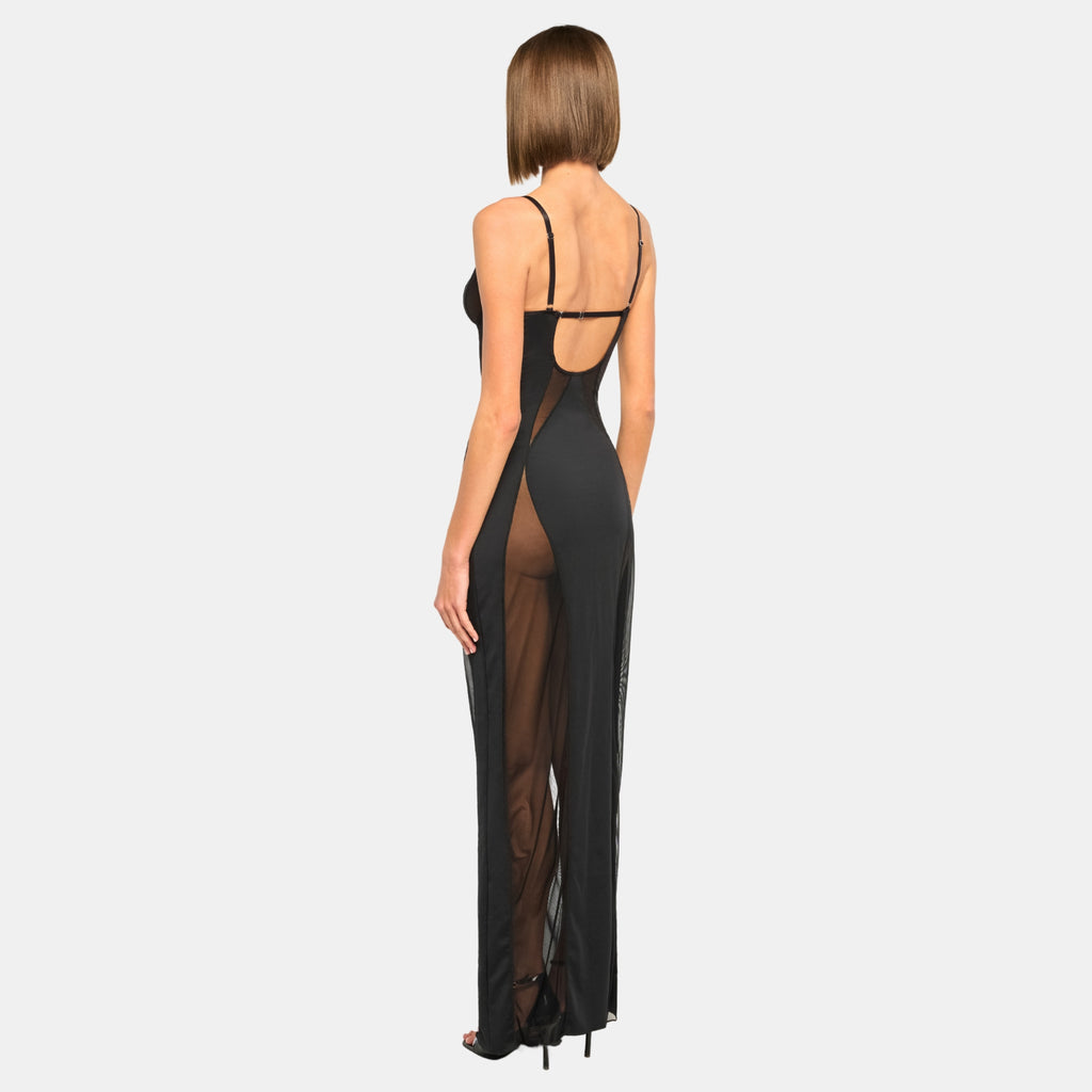 OW Collection SWIRL Maxi Dress Dress 121 - Black