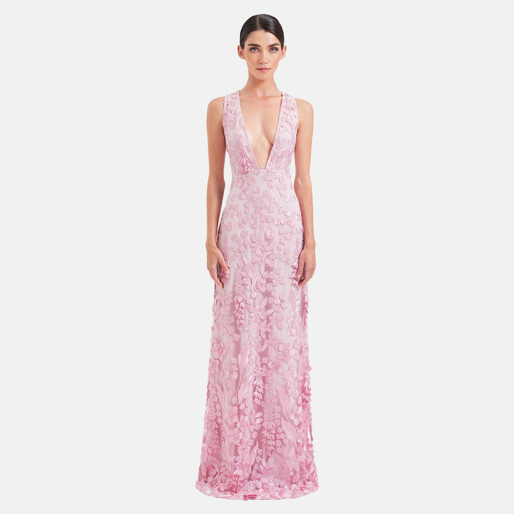 boutique all lace plunge neck maxi dress ASOS Design - Plunge Neck Maxi Dress - Women - Polyester/Spandex/Polyamide - 10 US