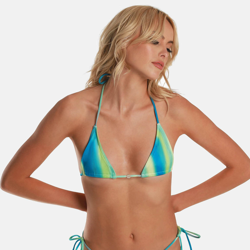 OW Swim ARIEL Bikini Top Bikini Top 157 - Green Print