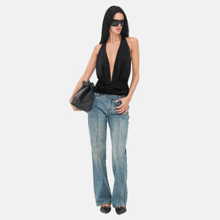 OW Collection AGATHA Halter Top Top 121 - Black