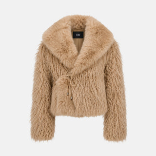 OW Collection ALVA Faux Fur Jacket Jacket 036 - Tan