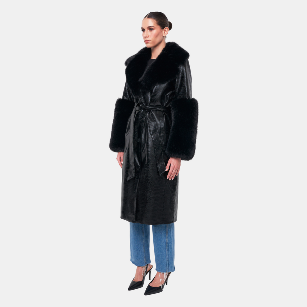 OW Collection ASTRID Coat Coat 121 - Black