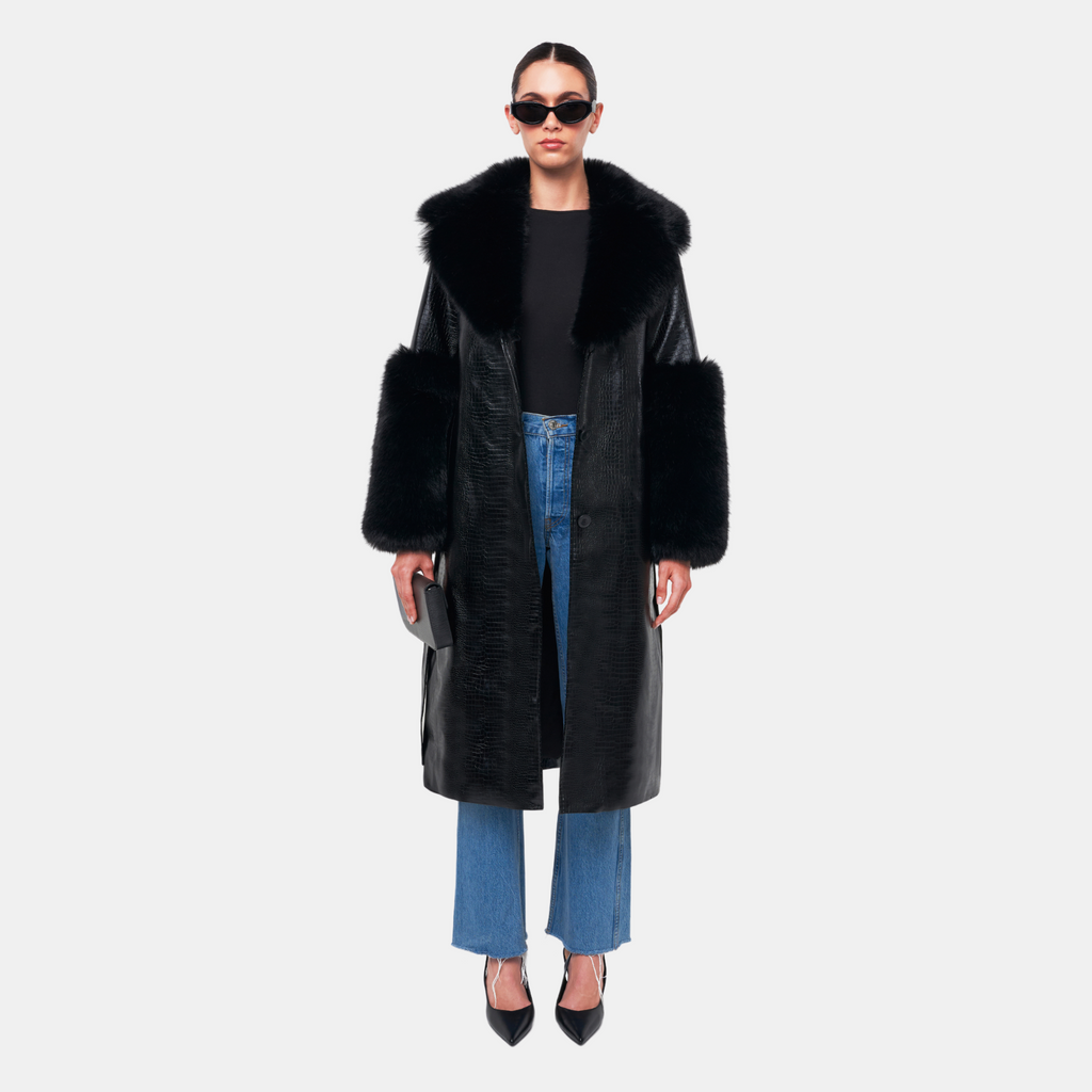 OW Collection ASTRID Coat Coat 121 - Black