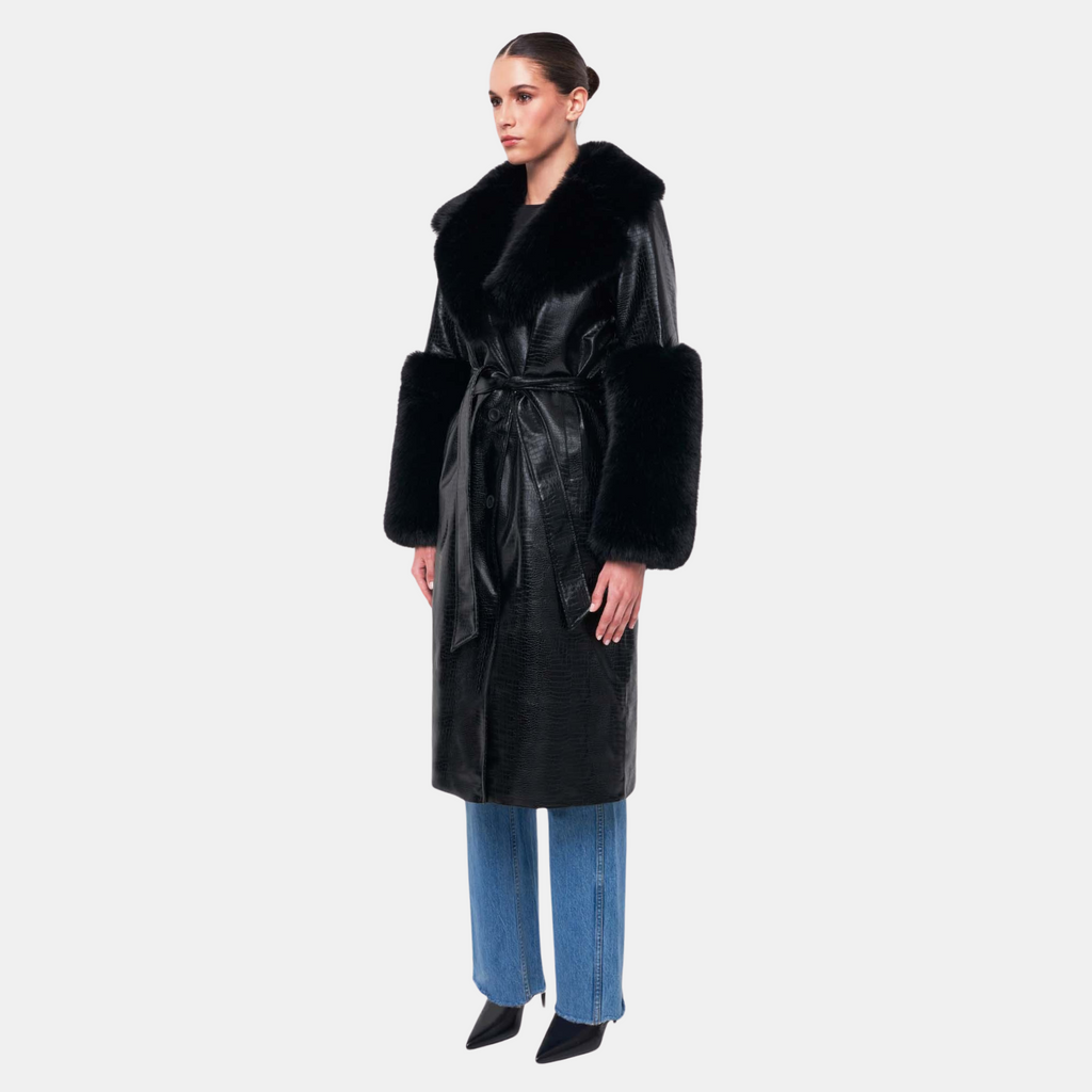 OW Collection ASTRID Coat Coat 121 - Black