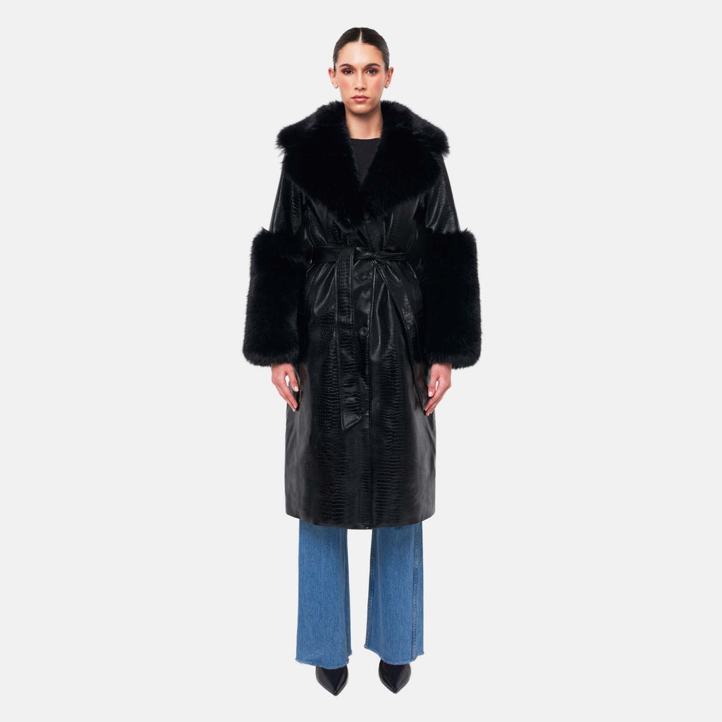 OW Collection ASTRID Coat Coat 121 - Black