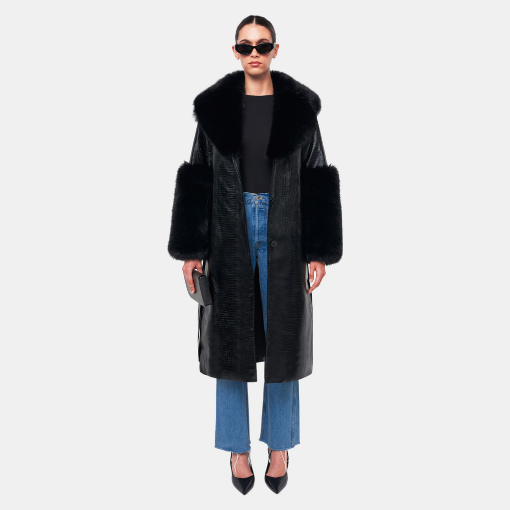 OW Collection ASTRID Coat Coat 121 - Black