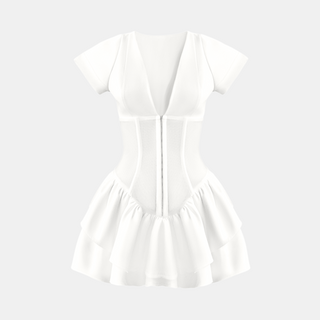 OW Collection AURELIA Mini Dress Account 001 - White
