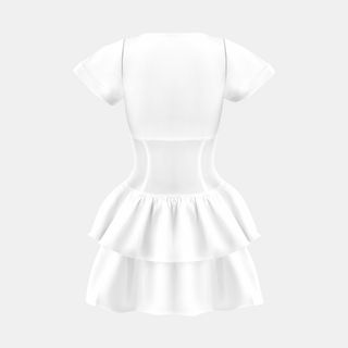 OW Collection AURELIA Mini Dress Account 001 - White