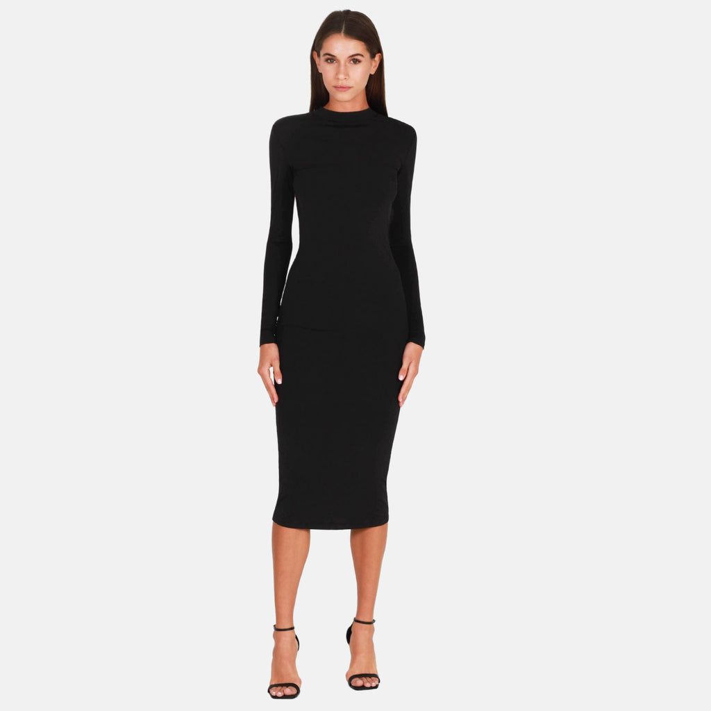 OW Collection BECCA Dress Dress 002 - Black Caviar