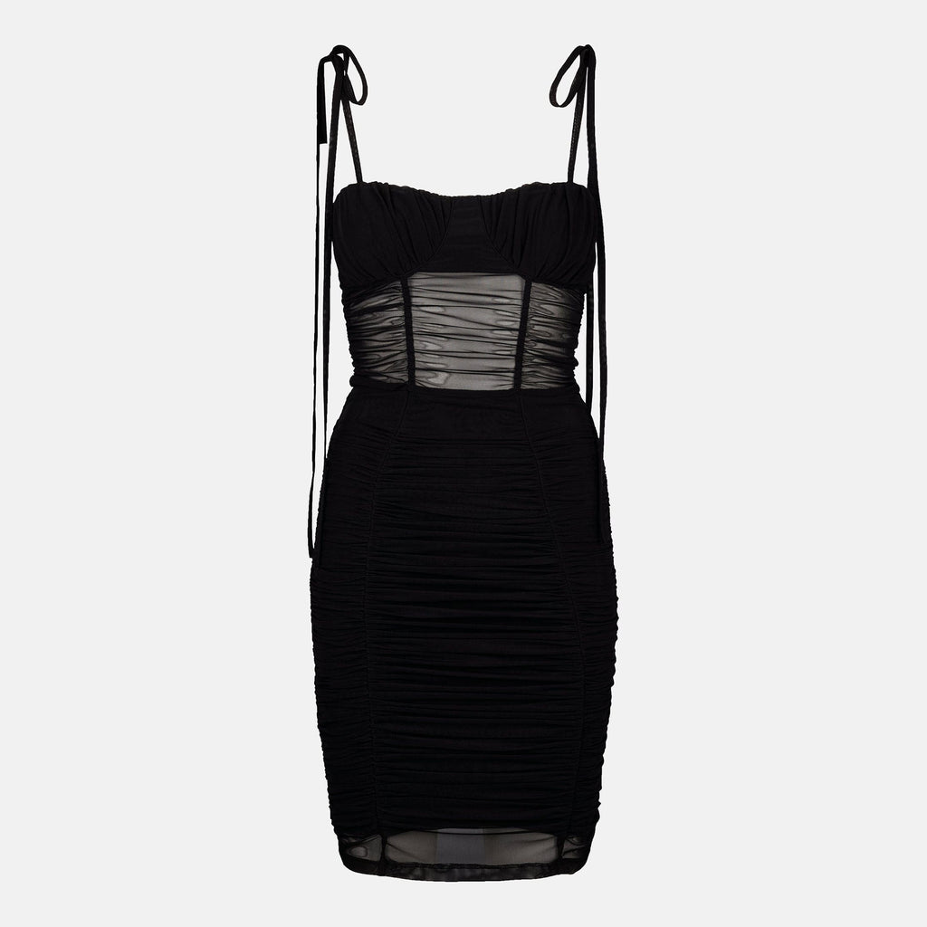 OW Collection CASANDRA Dress Dress 002 - Black Caviar