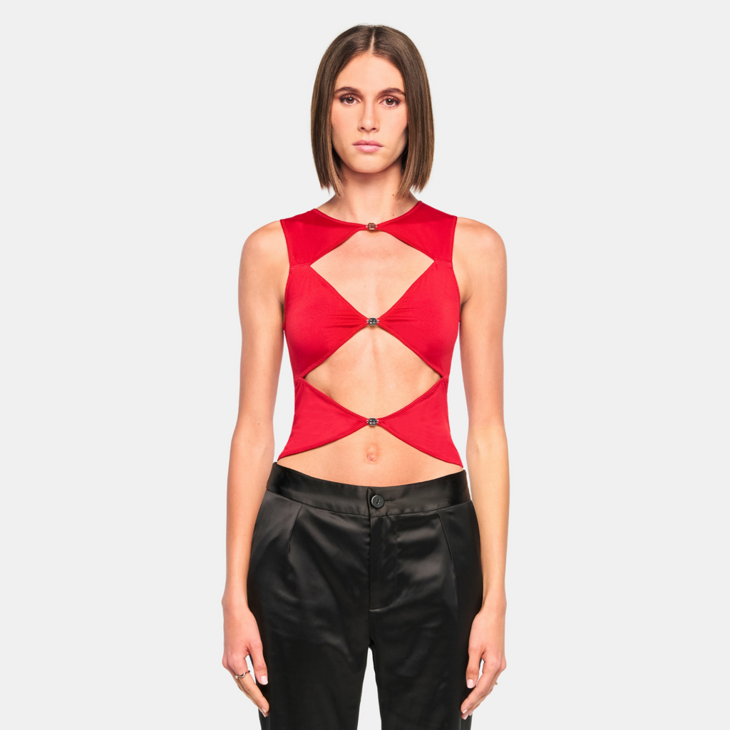 OW Collection CHIARA Top Top 171 - Deep Red