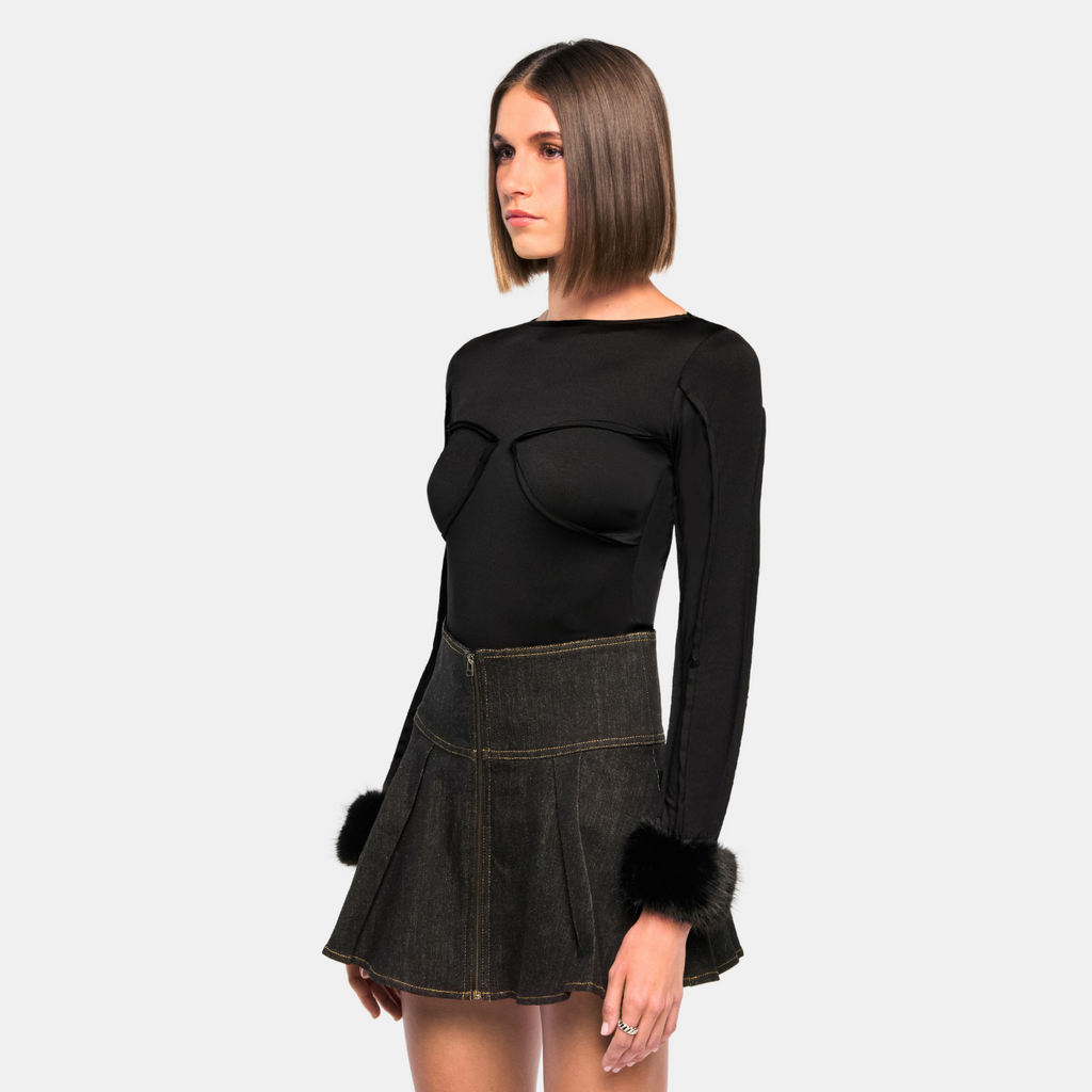 OW Collection CIARA Blouse Blouse 121 - Black