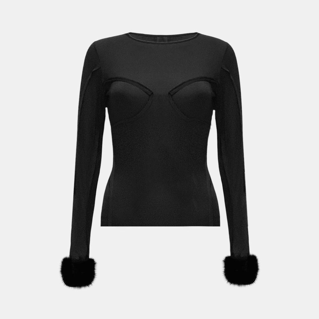 OW Collection CIARA Blouse Blouse 121 - Black