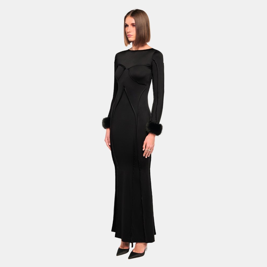 OW Collection CIARA Maxi Dress Dress 121 - Black