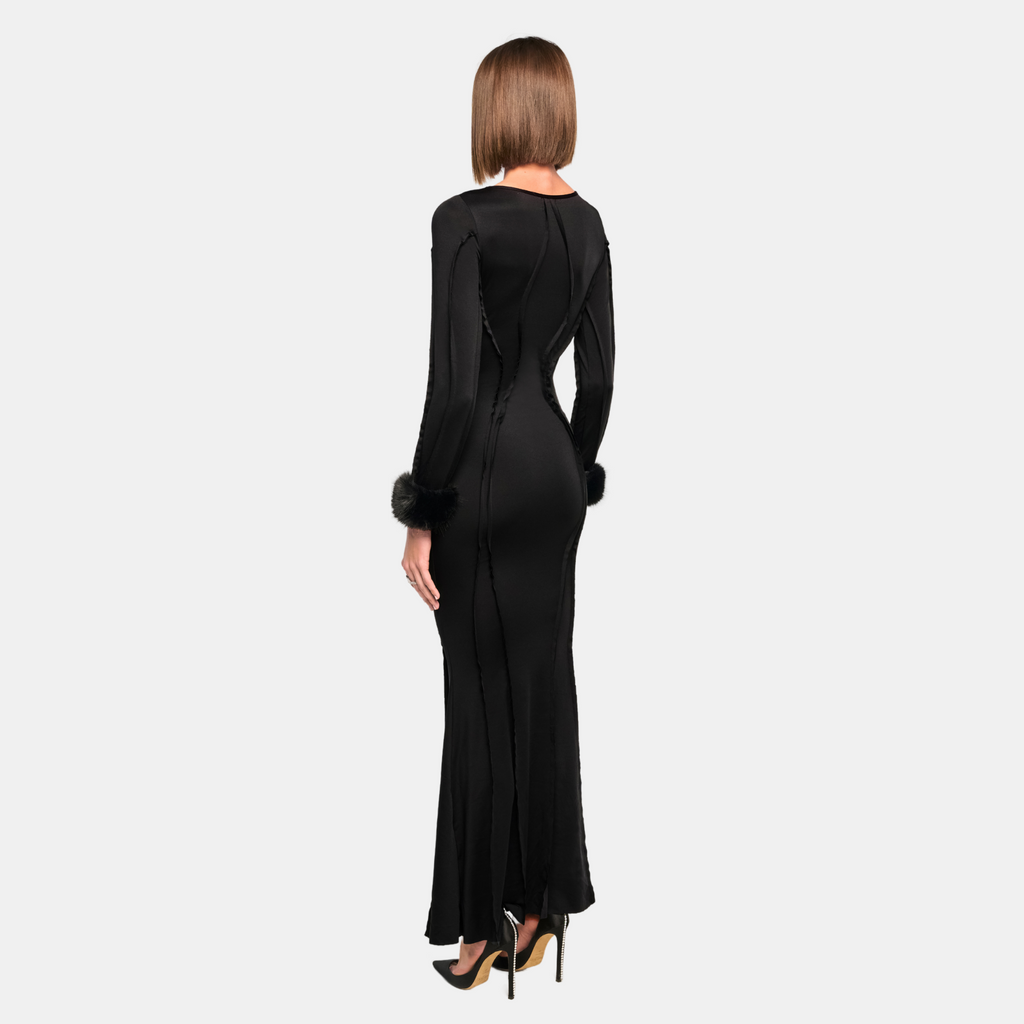 OW Collection CIARA Maxi Dress Dress 121 - Black