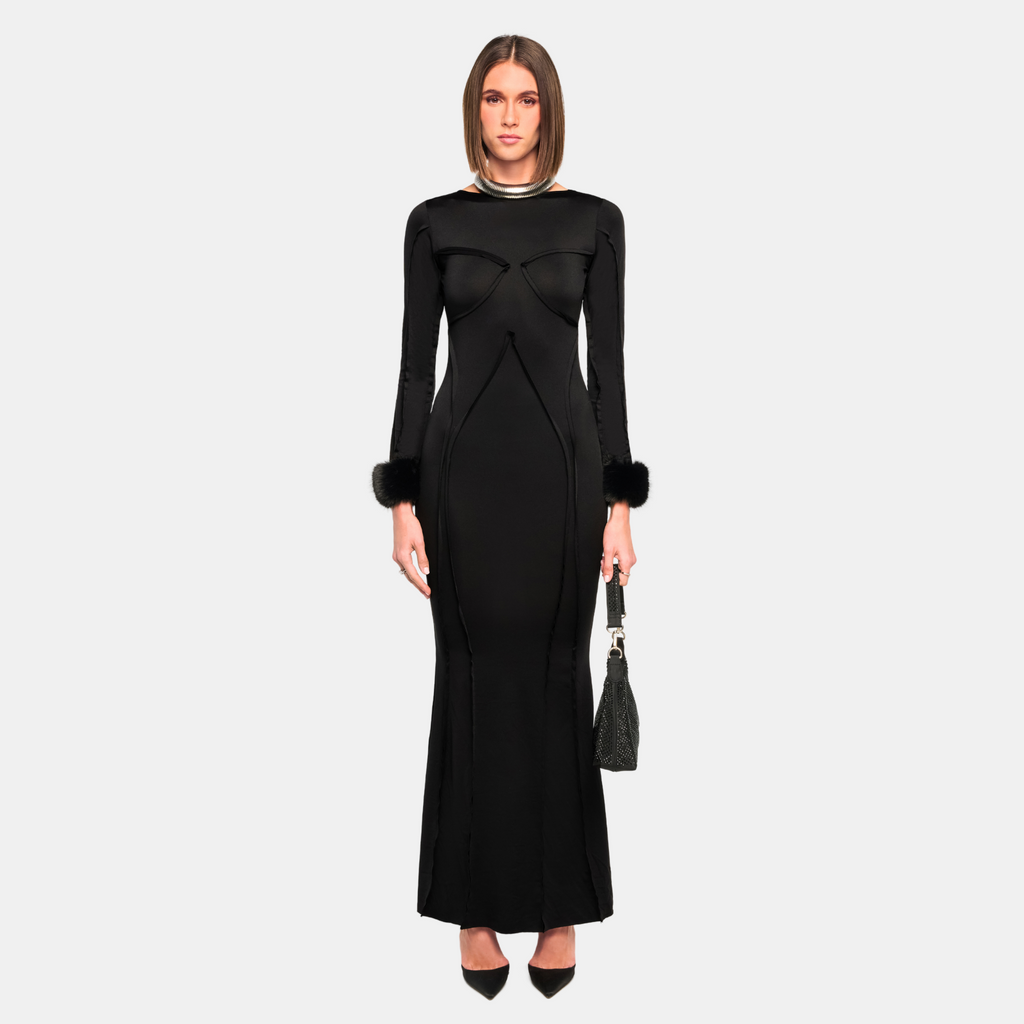 OW Collection CIARA Maxi Dress Dress 121 - Black