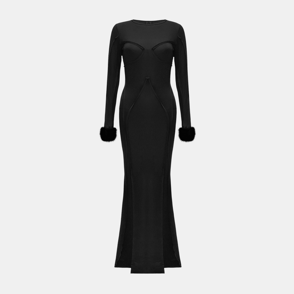 OW Collection CIARA Maxi Dress Dress 121 - Black