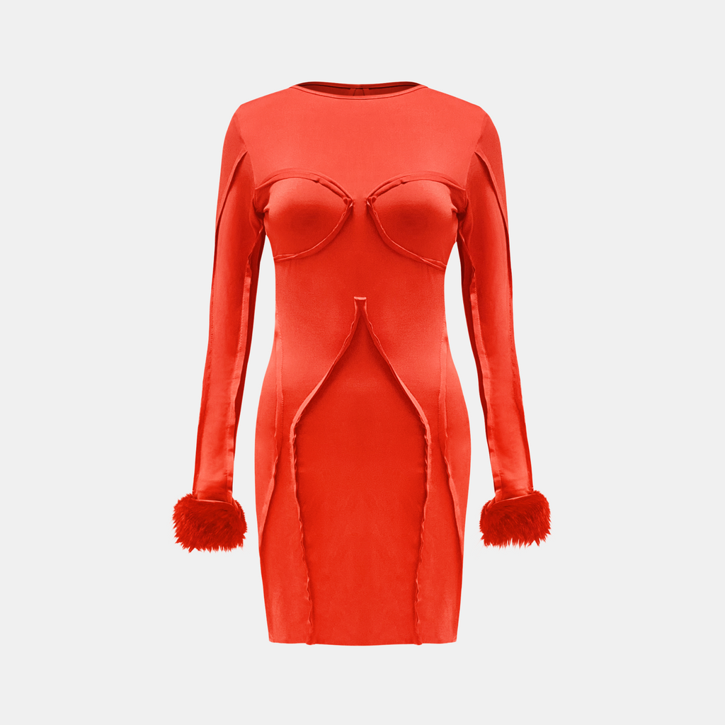 OW Collection CIARA Mini Dress Dress 022 - Red