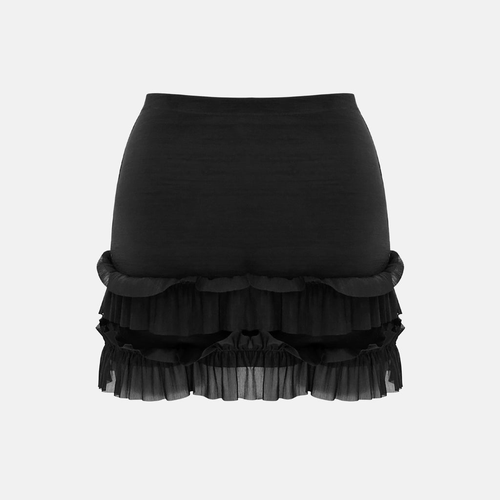 OW Collection CLAIRE Mini Skirt Skirt 121 - Black