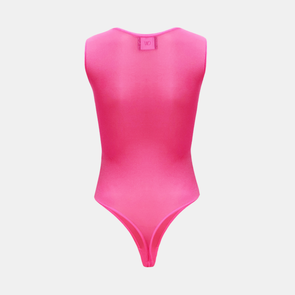 OW Collection CLARA Sheer Bodysuit Bodysuit 021 - Pink Dreams