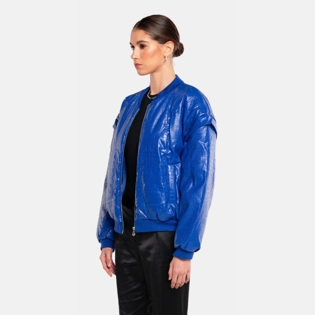 OW Collection CROC Bomber Jacket 026 - Blue