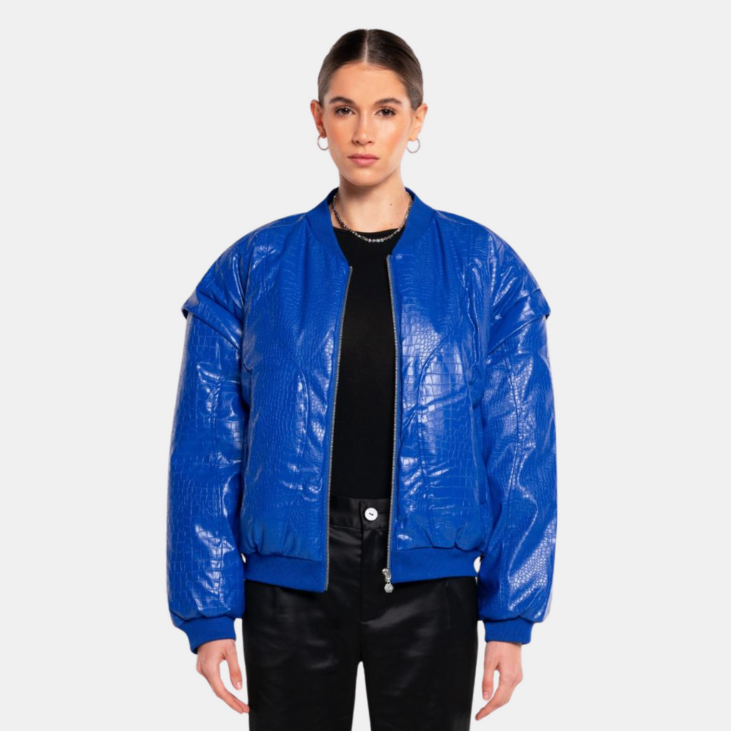 OW Collection CROC Bomber Jacket 026 - Blue