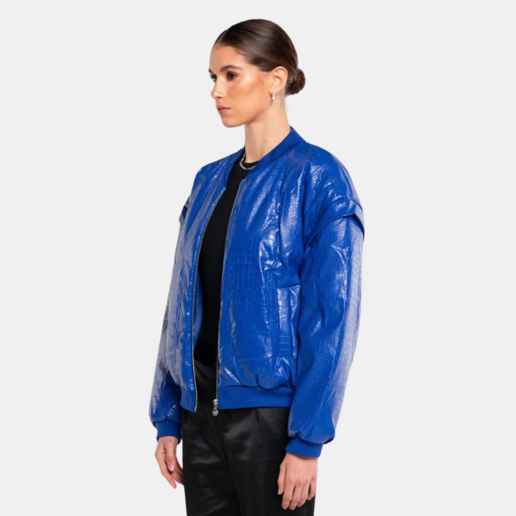 OW Collection CROC Bomber Jacket 026 - Blue