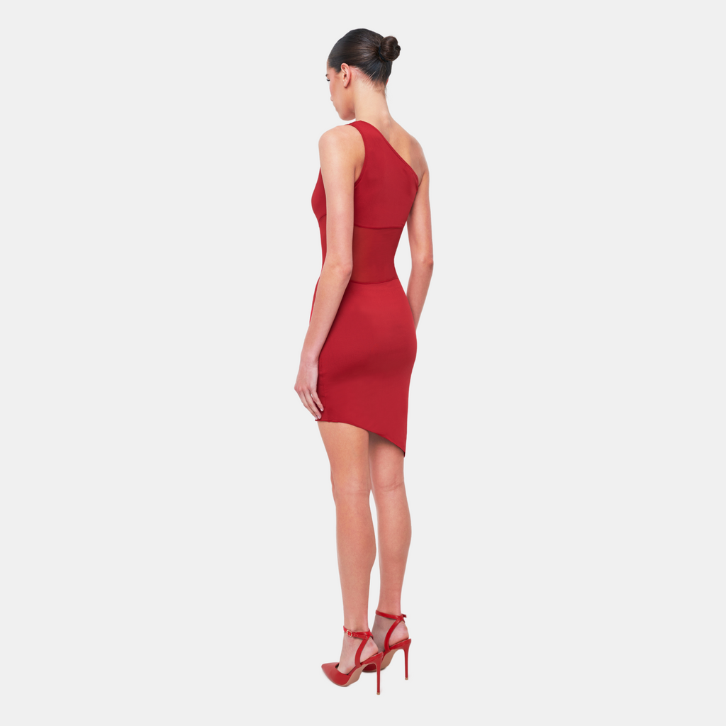 OW Collection CURVE Mini Dress Dress 216 - Cherry Red