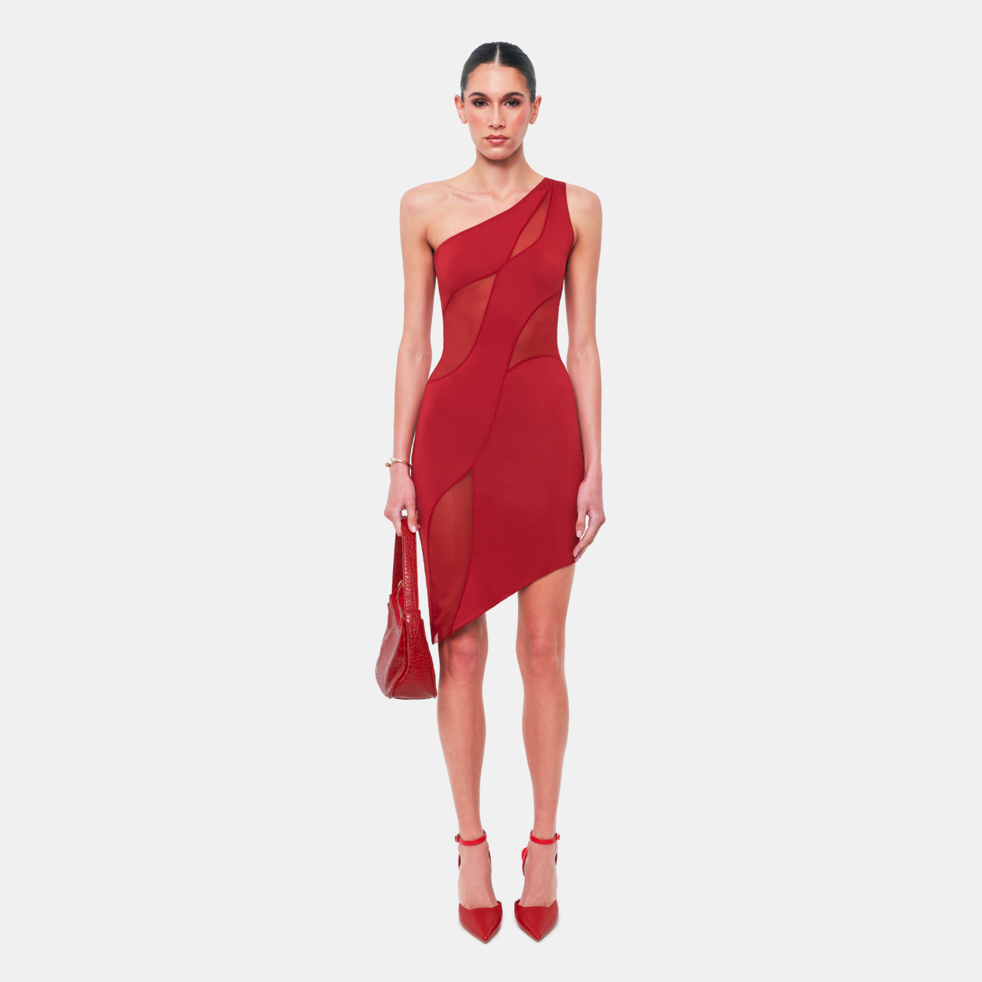 cherry mesh dress Elin Cherry Mesh Mini Dress