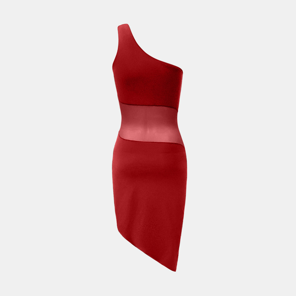 OW Collection CURVE Mini Dress Dress 216 - Cherry Red