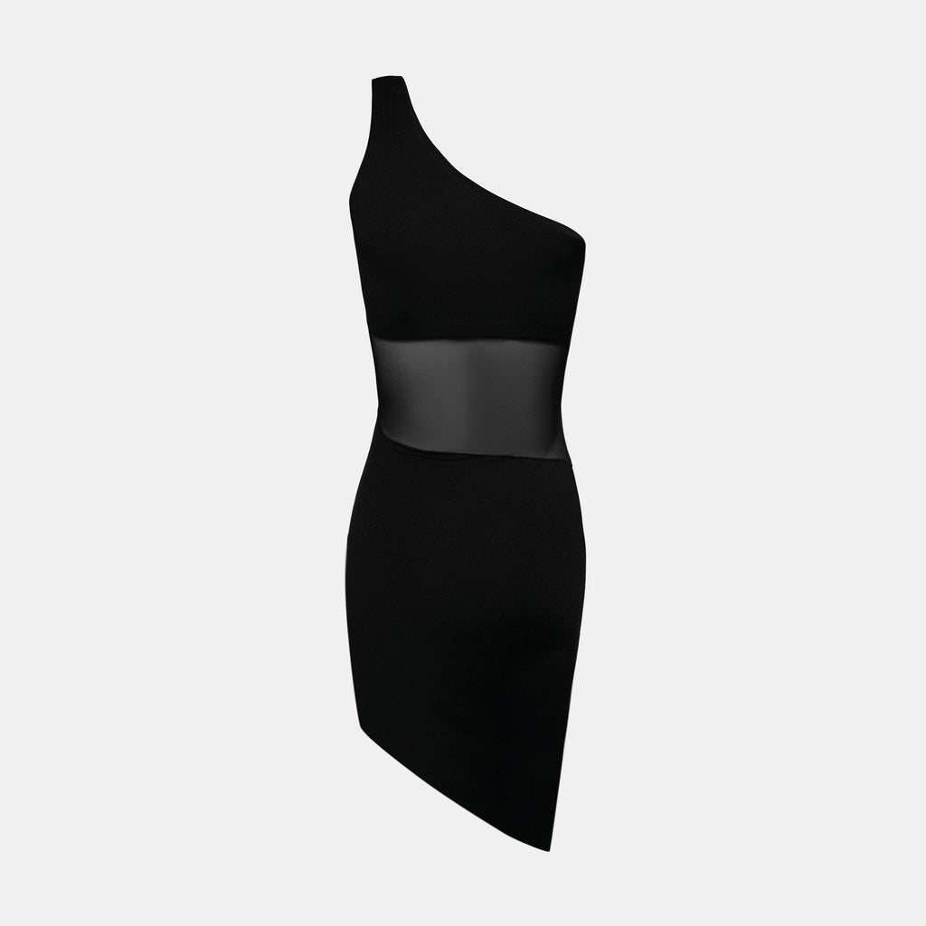 OW Collection CURVE Mini Dress Dress 002 - Black Caviar