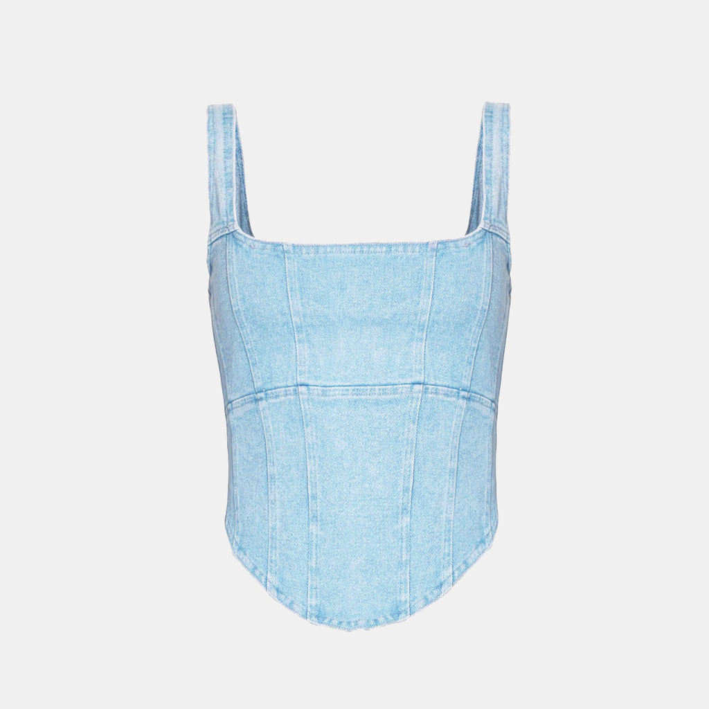 OW Collection DEMI Top Top 019 - Denim Blue