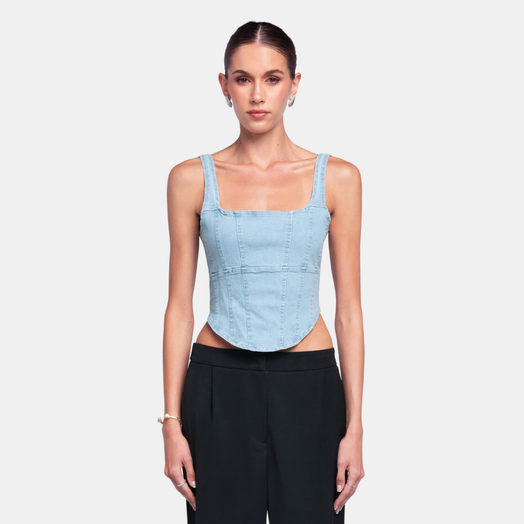 OW Collection DEMI Top Top 019 - Denim Blue