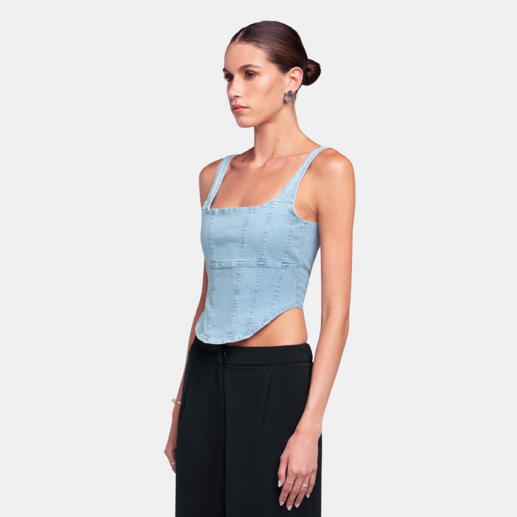 OW Collection DEMI Top Top 019 - Denim Blue