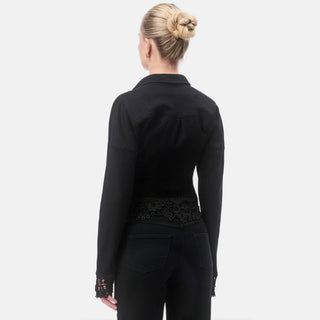 OW Collection ELDORA Denim Shirt Shirt 121 - Black