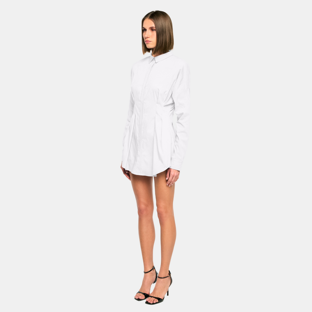 OW Collection ELLA Shirt Dress Dress 001 - White