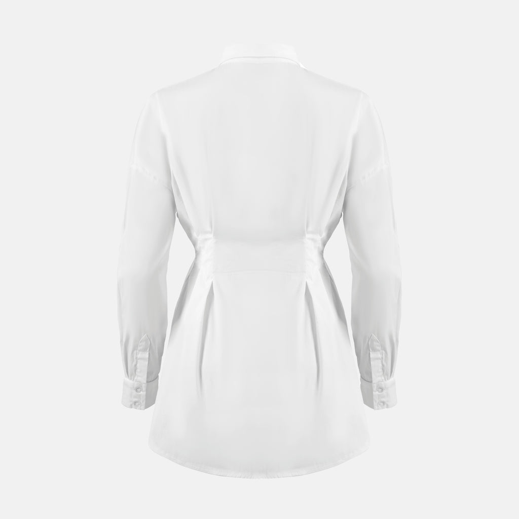 OW Collection ELLA Shirt Dress Dress 001 - White