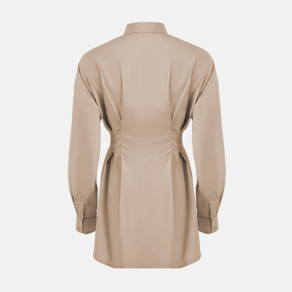 OW Collection ELLA Shirt Dress Dress 036 - Tan