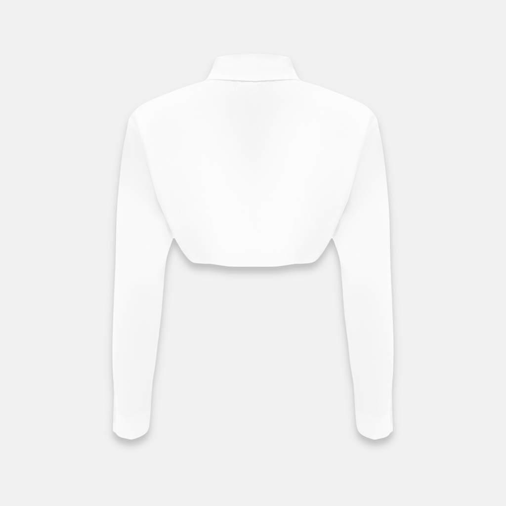 OW Collection ELLE Crop Shirt Shirt 059 - OW White