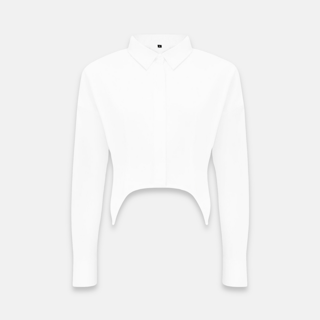 OW Collection ELSA Crop Shirt Shirt 059 - OW White