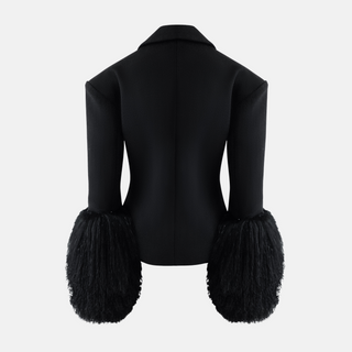 OW Collection FRANCES Wool Blazer Blazer 121 - Black