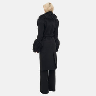 OW Collection FRANCES Wool Coat Coat 121 - Black