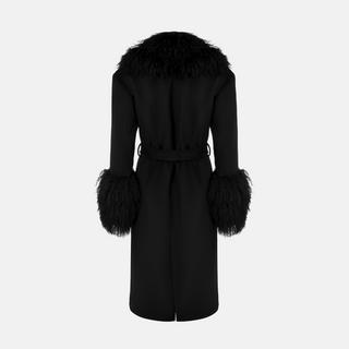 OW Collection FRANCES Wool Coat Coat 121 - Black