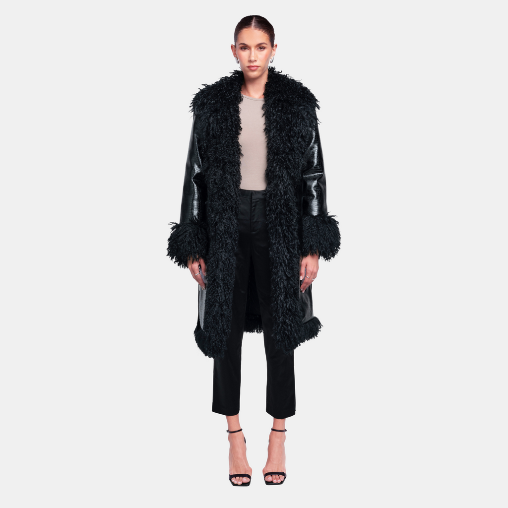 OW Collection FREYA Coat Coat 002 - Black Caviar