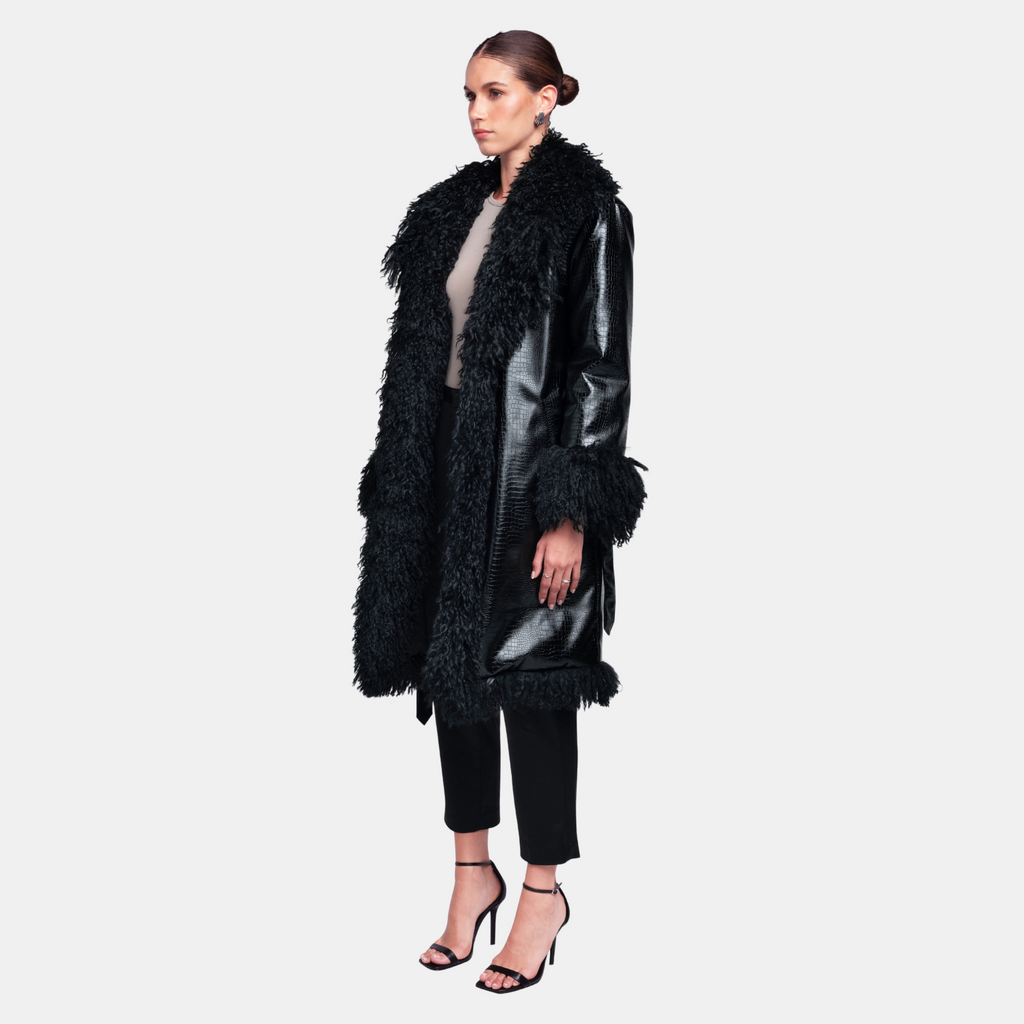 OW Collection FREYA Coat Coat 002 - Black Caviar