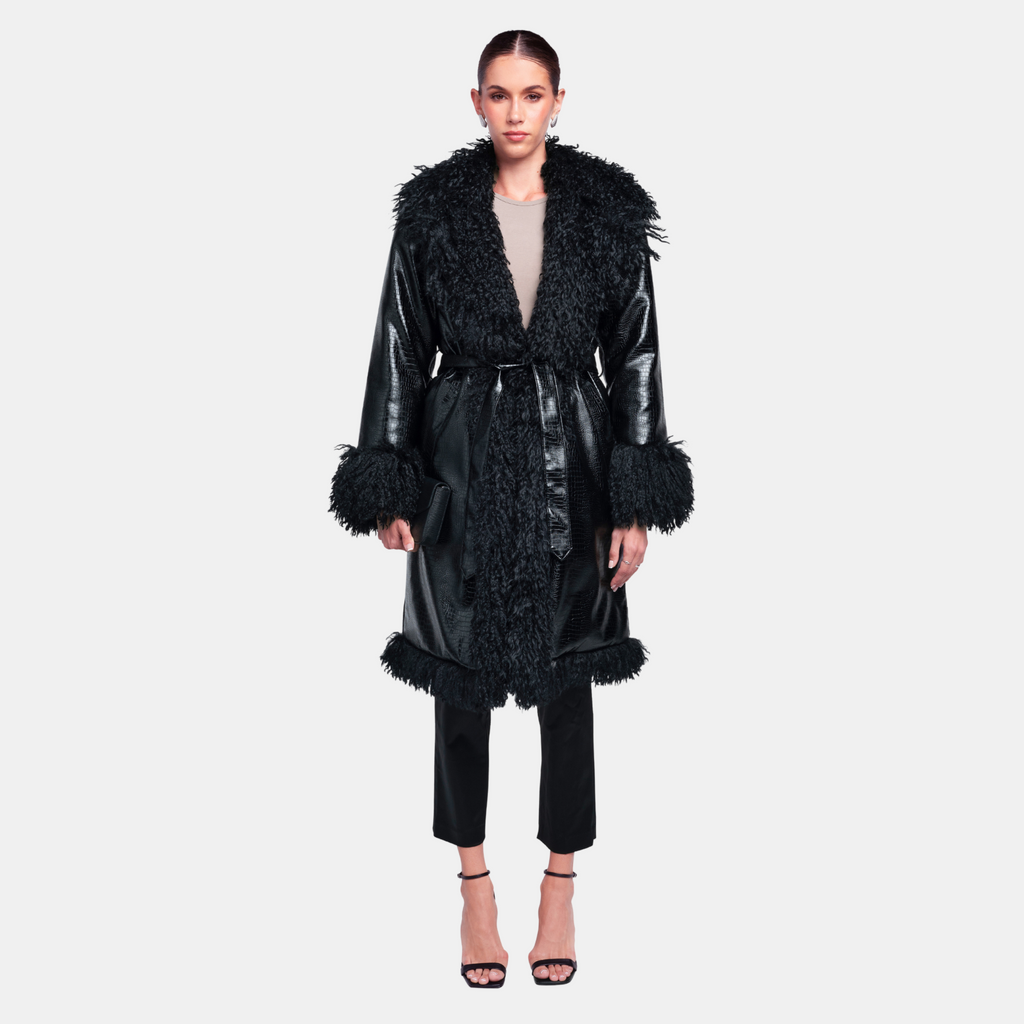 OW Collection FREYA Coat Coat 002 - Black Caviar